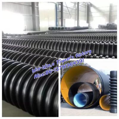Tragmauer HDPE Spiralen-Wicklungs-gewölbte Rohr-Verdrängungs-Fertigungsstraße
