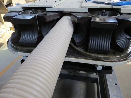 Rohr-Fertigungsstraße-Extruder-Maschine PVCs doppel-wandige gewölbte