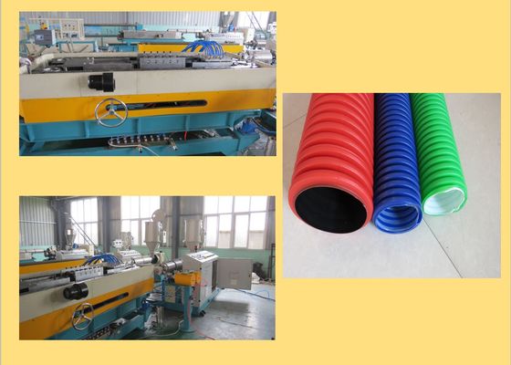 Doppel-wandiges PVC 750kg/H runzelte Abwasserleitungs-Extruder