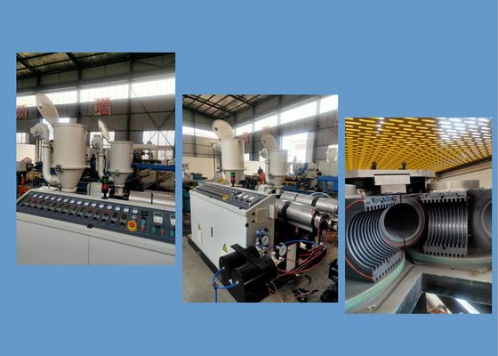 Integrales 100kw 12m/Min Corrugated Drain Pipe Extruder